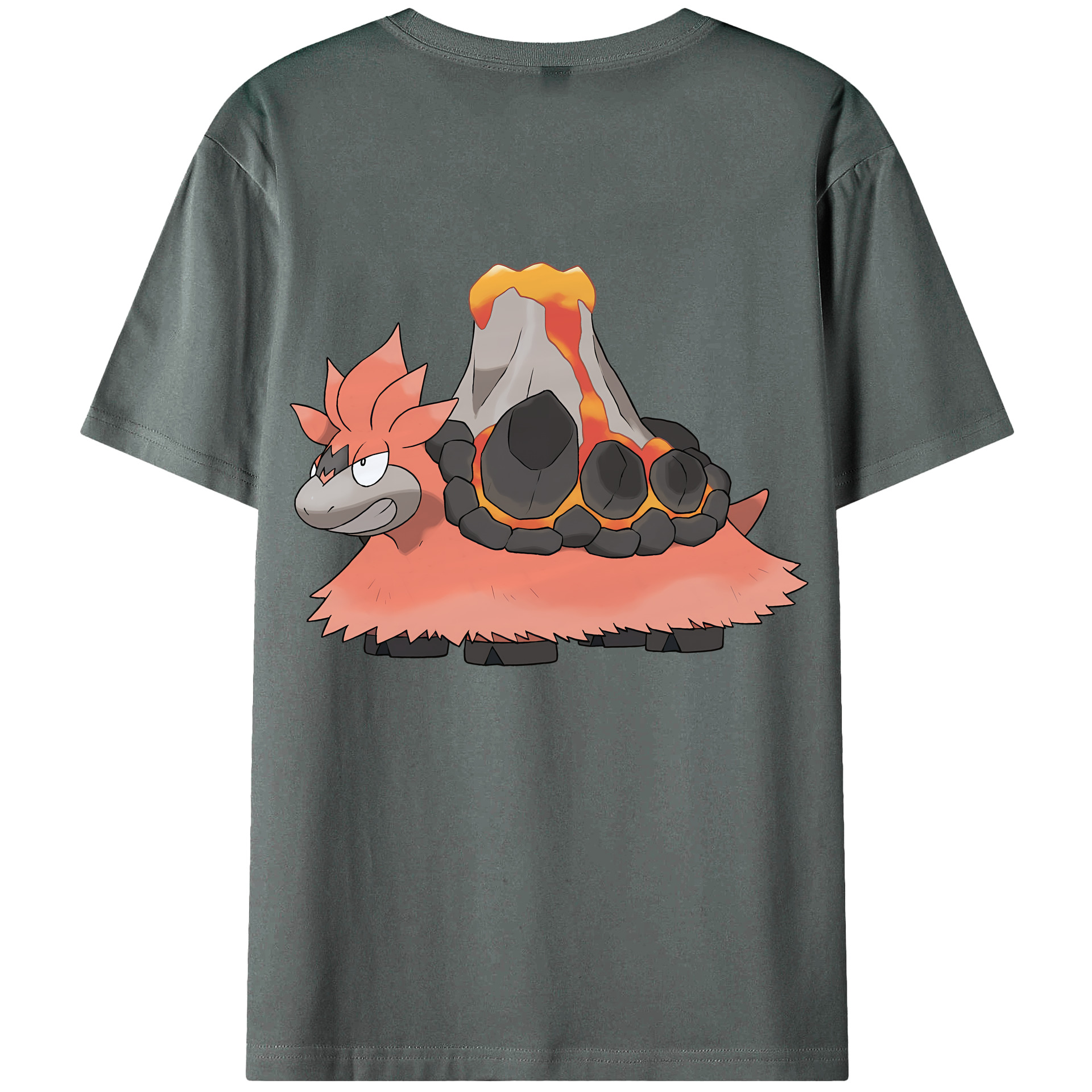 （画像用） ポケットモンスター Pokémon 綿100％ メンズ半袖Tシャツ（バックプリント） 通気性